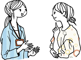 相談する様子（相談する人＋支援員）